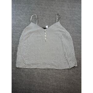 Old Navy Women’s Tank Top-Large/Navy+White/Striped/Spaghetti Straps/Summer